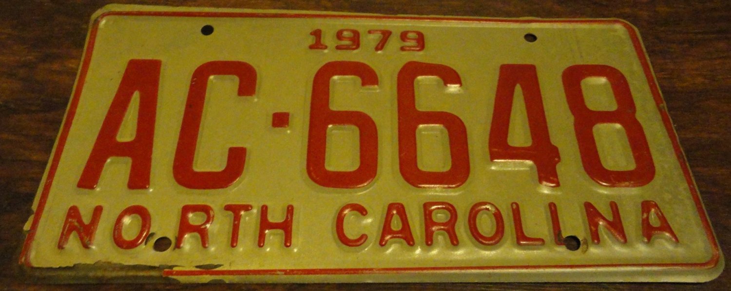 1979 AC 6648 North Carolina license plate