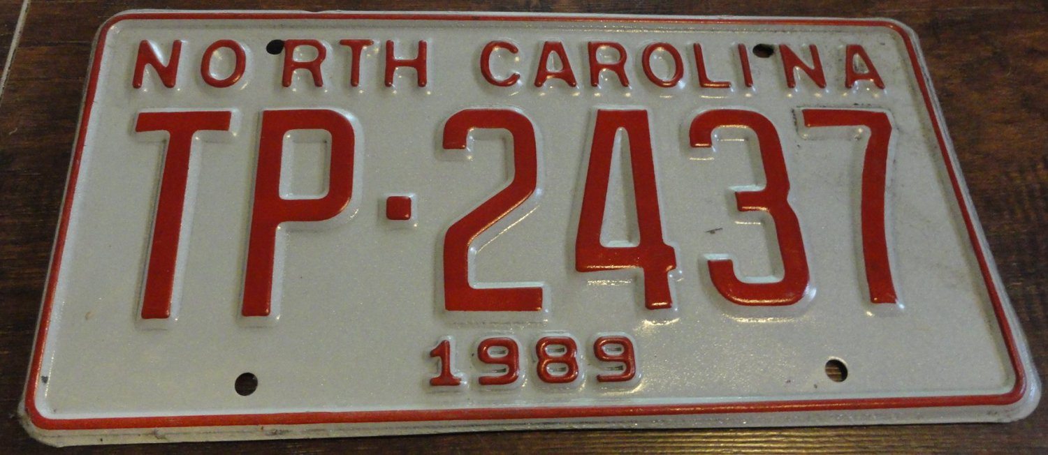 1989-tp-2437-north-carolina-license-plate