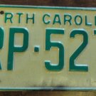 1969 North Carolina license plate RP 527