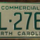 NOS 1988 North Carolina commercial license plate BL 2768