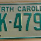 NOS 1978 North Carolina license plate AK 4792   new old stock