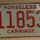 1977 North Carolina Horseless Carriage license plate 11853