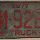 1977 North Carolina farm truck license plate FM 9264