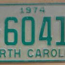1974 North Carolina license plate A 60411
