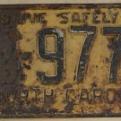 1962 North Carolina license plate DJ 9774