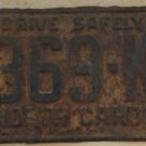 1962 North Carolina license plate 9369 KC