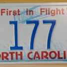 NOS 1985 North Carolina license plate 177  new old stock