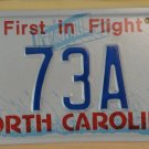 NOS 1988 North Carolina license plate 73A  new old stock