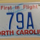 NOS 1988 North Carolina license plate 79A  new old stock