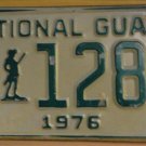 NOS 1976 North Carolina National Guard license plate 1283   new old stock