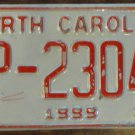 1999 North Carolina license plate TP 23048