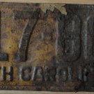 1949 North Carolina license plate 317 804
