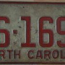 1970 North Carolina license plate AS 1695