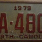 1979 North Carolina license plate RA 4802