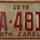 1979 North Carolina license plate RA 4819