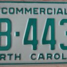 1982 North Carolina license plate AB 4437 1982 North Carolina license plate AB 4437
