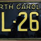 1969 North Carolina license plate SL 266 amateur repaint