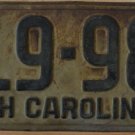 1945 North Carolina license plate 619 981