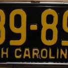 1955 North Carolina license plate 139 899