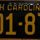 1946 North Carolina license plate 601 873