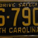 1957 North Carolina license plate HS 7904