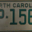 1969 North Carolina license plate HP 1562