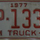 1977 North Carolina farm truck license plate FP 1337