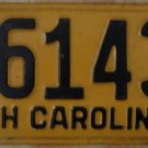 1949 North Carolina license plate CA 61432