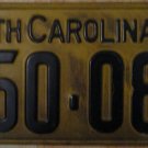 1938 North Carolina license plate 550 084