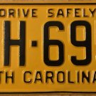 1956 North Carolina license plate RH 695