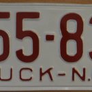 1951 North Carolina truck license plate 865 839