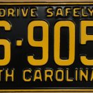 1957 North Carolina license plate ZS 9053