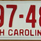 1951 North Carolina license plate 497 484