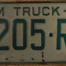 1969 North Carolina farm truck license plate 4205 RC