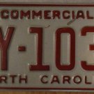 1993 North Carolina license plate AY 1039