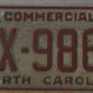 1993 North Carolina license plate AX 9861