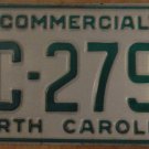 1992 North Carolina license plate AC 2791