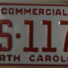 NOS 1991 North Carolina license plate AS 1173   new old stock