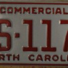 NOS 1991 North Carolina license plate AS 1172   new old stock