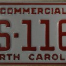 NOS 1991 North Carolina license plate AS 1166   new old stock