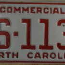 NOS 1991 North Carolina license plate AS 1139   new old stock