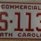 NOS 1991 North Carolina license plate AS 1137   new old stock
