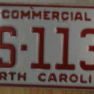 NOS 1991 North Carolina license plate AS 1132   new old stock