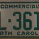 1990 North Carolina license plate AL 3613