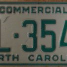 1990 North Carolina license plate AL 3541