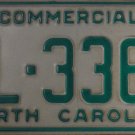 1990 North Carolina license plate AL 3363