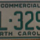1990 North Carolina license plate AL 3299
