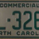 1990 North Carolina license plate AL 3264