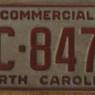 1989 North Carolina license plate AC 8472