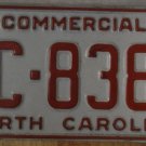 1989 North Carolina license plate AC 8381 1989 North Carolina license plate AC 8381